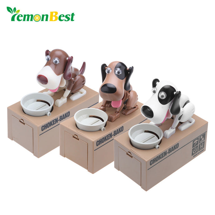 Dog Eating Coin Bank Piggy Bank Moneybox Money Saving Box Gifts digital coin jar alcancia de gato